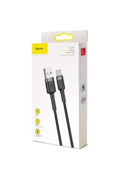 Baseus Cafule Type-c Şarj Uyumlu Ve Data Kablo 3mt Gri-siyah Catklf-ug1 - Resim 2
