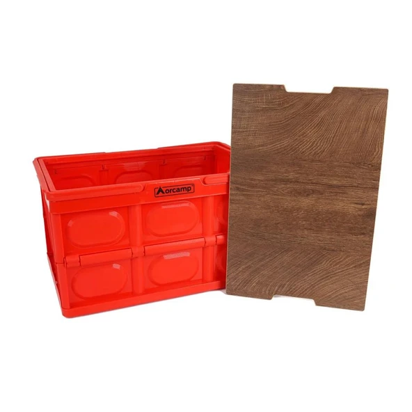 Katlanabilir Piknik Sepeti - Orcamp - Porto - 50 Lt - Kırmızı - (OUT-3580) - Resim 5