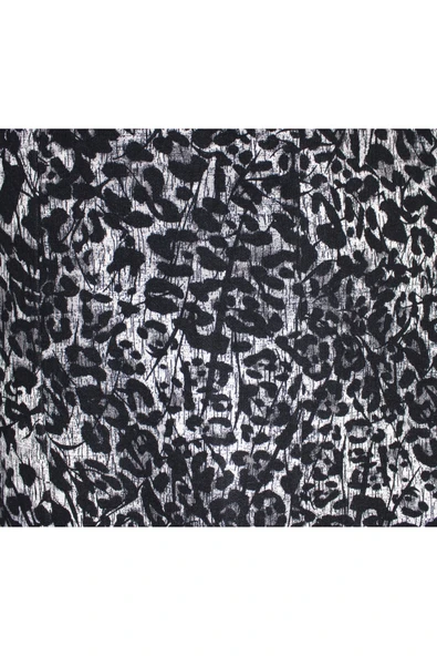 Kadın Betül 8 Parça Lastikli Astarsız Siyah Leopar Desenli Etek - Resim 5