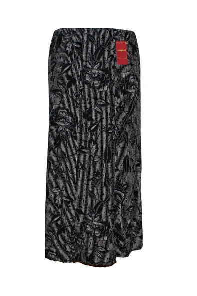 Kadın Battal Beden 8 Parça Kaliteli Lastikli Siyah Etek Desen 08 ürün görseli 1