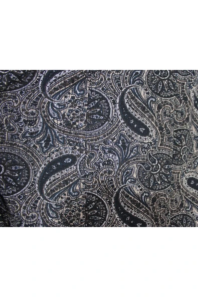 Kadın Çiçekli Desen Battal Beden 8 Parça Lastikli Mevsimlik Siyah Etek - Resim 5