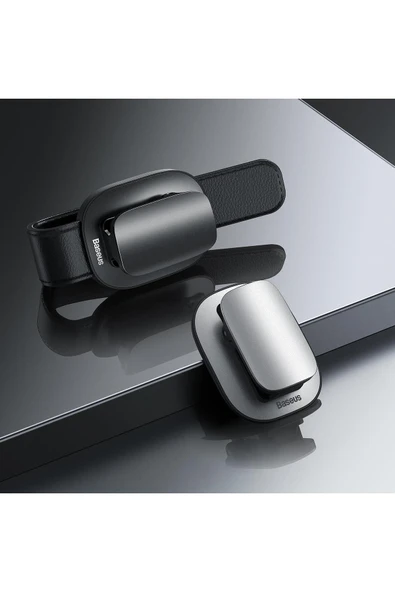 Baseus Platinum Araç Oto Güneşlik Gözlük Tutucu Klipsli, Siyah - Resim 6