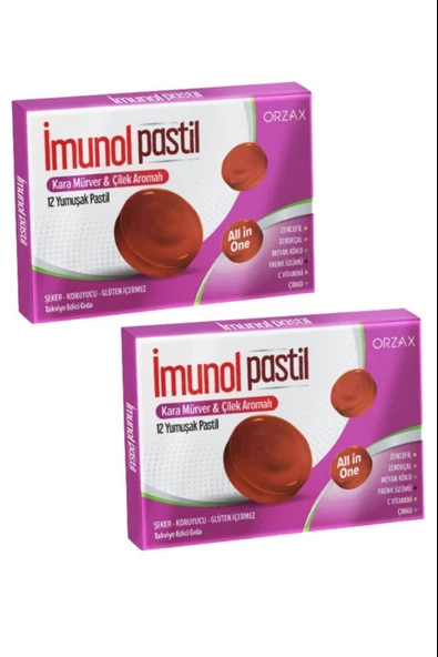 İmunol Karamürver & Çilek 12 Pastil 2 Adet ürün görseli 1