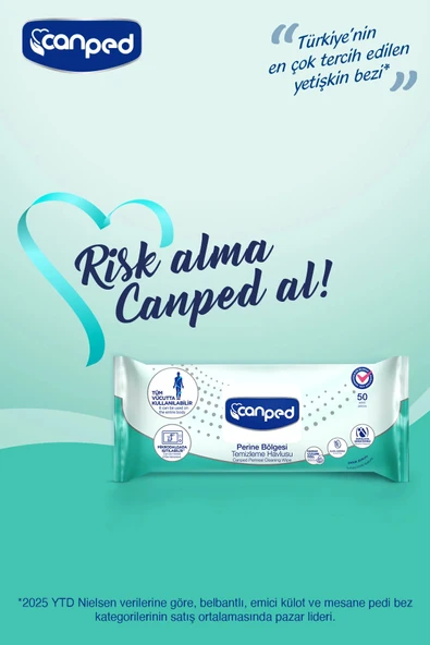 Canped Perine Bölgesi Temizleme Havlusu 50 li x 3 Paket - Resim 4