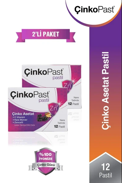 Çinkopast Nane 12 Pastil 2 Adet - Resim 2