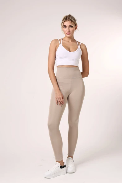 leswear Tayt Parlak Yüksek Bel Tayt Toparlayıcı Etkili 6 Renk - Resim 7