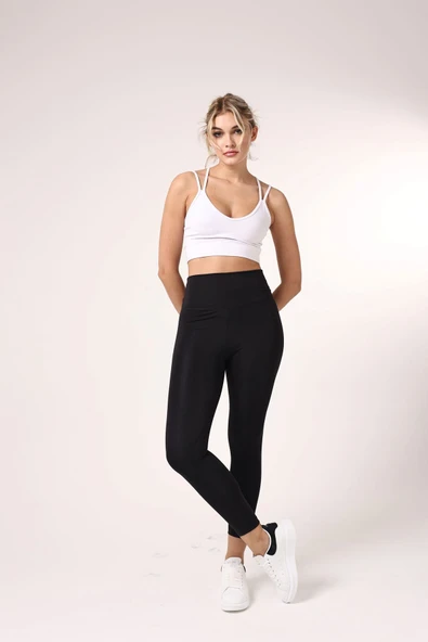 leswear Tayt Parlak Yüksek Bel Tayt Toparlayıcı Etkili 6 Renk - Resim 3