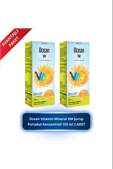 Ocean Vm Portakal Aromalı Şurup 150 ml 2 Adet ürün görseli 1
