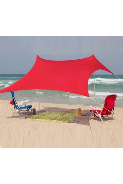 Kamp Gölgeliği, Tente 150x300cm Kırmızı ürün görseli 1