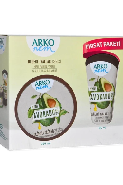 ARKO Nem Krem 250 Ml + 60 Ml Fırsat Paketi Avokado Yağlı 8690506498511 Yüz Kremi ürün görseli 1
