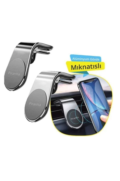 Izgara Tipi Telefon Tutucu/alüminyum Gövde Mıknatıslı/ultra Hafif/parlak Gümüş Renk ürün görseli 1