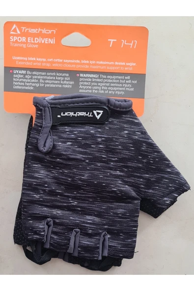 T 141 Spor Eldiveni M. Beden Siyah ürün görseli 1