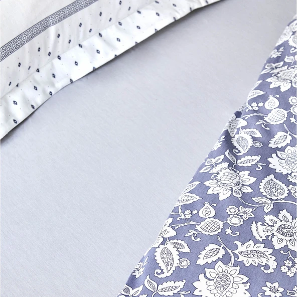 KARACA CELERİNA TEK KİŞİLİK NEVRESİM TAKIMI MAVİ - Resim 5