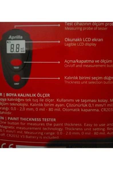 Boya Kalınlık Ölçer & Paint Thickness Tester - Resim 3