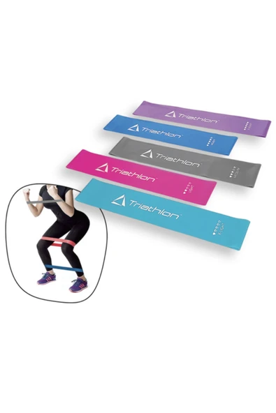 Triathlon Plates Direnç Egzersiz Loop Bandı Lastiği Spor Fitness Jimnastik Direnç Plates Lastiği Lp5 ürün görseli 1