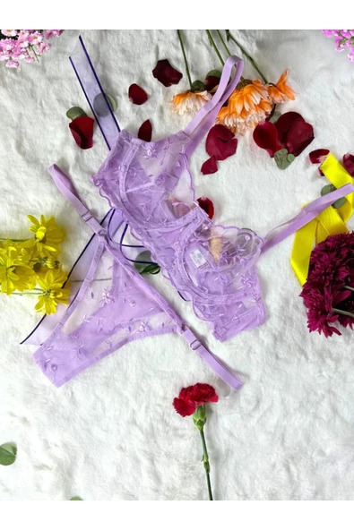 leswear Lavender Glow Kadın İç Çamaşırı Takımı - Resim 2