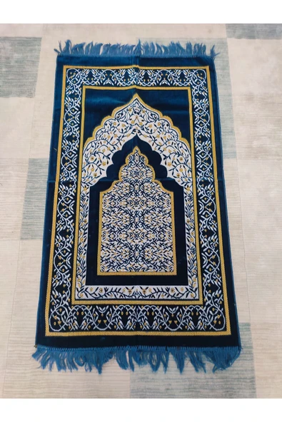 Kadife jakarlı seccade ürün görseli 1