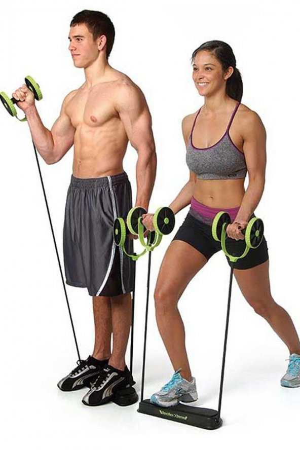 Revoflex Xtreme Tekerlekli Egzersiz Spor Aleti Lastikli Karın Kası Göbek Eritme Tekerleği Zayıflama - 4