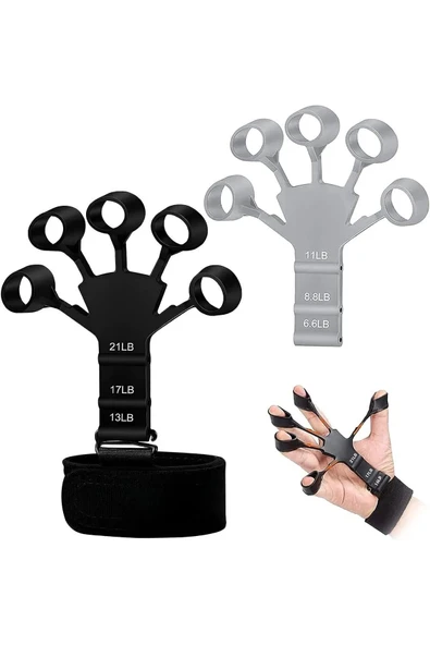 T206 El Bilek Ve Kol Geliştirici Damar Belirginleştirici Parmak Egzersiz Aleti (2 Adet/Gri) ürün görseli 1