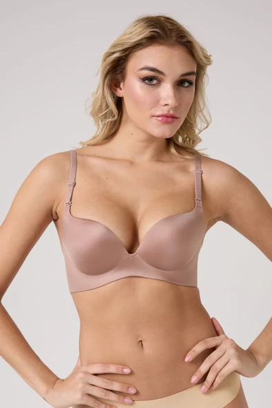 leswear Double Push Up Lazer Kesim Sütyen Dikişsiz Iz Bırakmaz B Cup - Resim 10