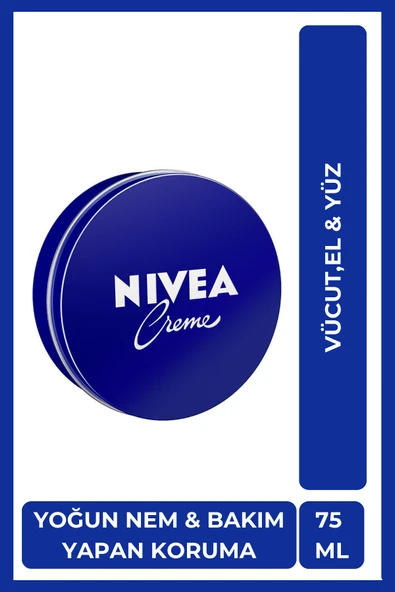 NIVEA Nemlendirici Creme 75ml, Bakım Yapan Koruma, Eucerit, Yumuşak ve Pürüzsüz Cilt, El Yüz Vücut Bakım ürün görseli 1