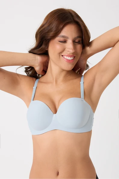 leswear Double Pushup Lazer Kesim Sütyen Dikişsiz Iz Bırakmaz B Cup Dolgulu ürün görseli 1