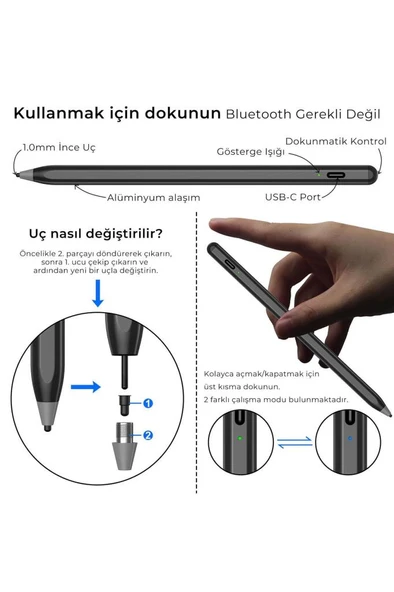 Bix SP02B Dokunmatik Kalem Teşhir - Resim 5