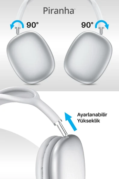 2210 Kablosuz Bluetooth Kulak Üstü Kulaklık / Ayarlanabilir Kafa Bandı / Mikrofon / Aux - Resim 2