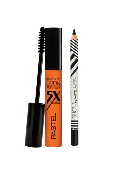Pastel Dramatic Look 5X Volume Siyah Maskara & Siyah Eyeliner 8690644019371 - Resim 2