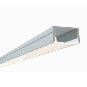 LED Kanal Profil Alüminyum sıva üstü İnce Kasa 13x6mm 1 Metre Üst Opak Pleksi 2128 Yan Kapak Dahil - Resim 6