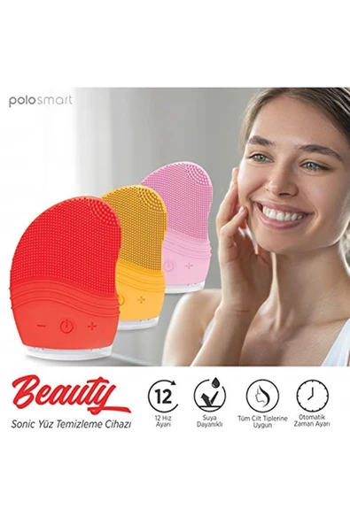 Psc03 Sonic Titreşimli Yüz Temizleme Cihazı Turuncu 1 Paket - Resim 3