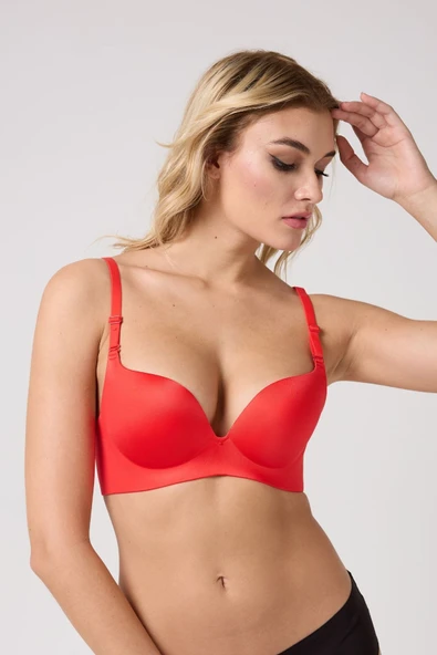 leswear Double Push Up Lazer Kesim Sütyen Dikişsiz Iz Bırakmaz B Cup - Resim 6