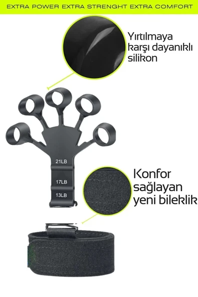 T206 El Bilek Ve Kol Geliştirici Damar Belirginleştirici Parmak Egzersiz Aleti (2 Adet/Gri) - Resim 3