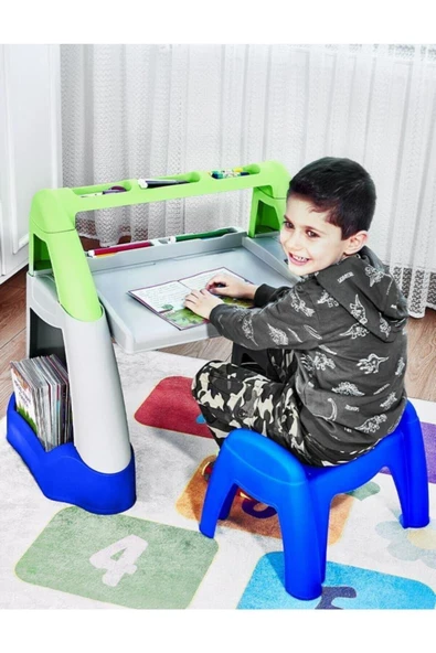 Çocuk Çalışma Ve Aktivite Masası ,tabureli Çocuk Masa Takımı 1 Adet - Resim 2