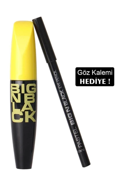 Pastel Maskara Siyah - Big N Black Mascara Kajal (Göz Kalemi Hediyeli ) 8690644019401 ürün görseli 1