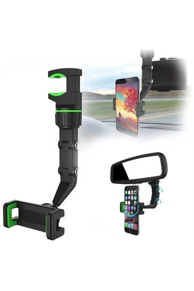 Telefon Tutucu Dikiz Aynaya Takılan Çok Fonksiyonlu - Resim 2