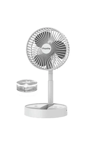 Piranha 5567 Katlanabilir Usb Şarjlı Masaüstü Soğutucu Mini Fan / 3 Kademe Hız Ayarlı Vantilatör ürün görseli 1
