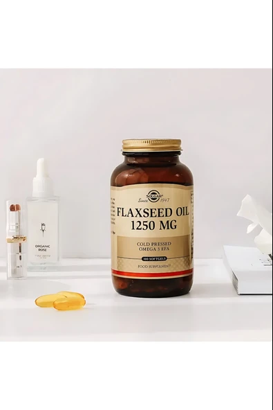 Solgar Flaxseed Oil 1250 Mg 100 Kapsül - Resim 2