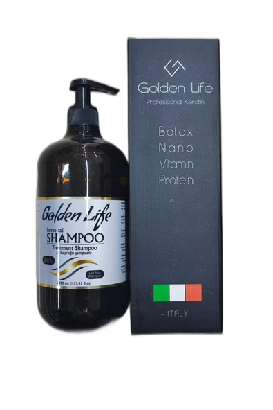 GOLDEN LİFE Jel Keratin 1 L & Keratin Bazlı Tuzsuz Şampuan 1 Litre [ikili Set] ürün görseli 1