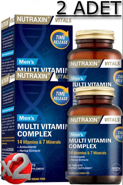 Nutraxin Multivitamin Mineral Complex Erkek 60 Tablet 2 Adet ürün görseli 1