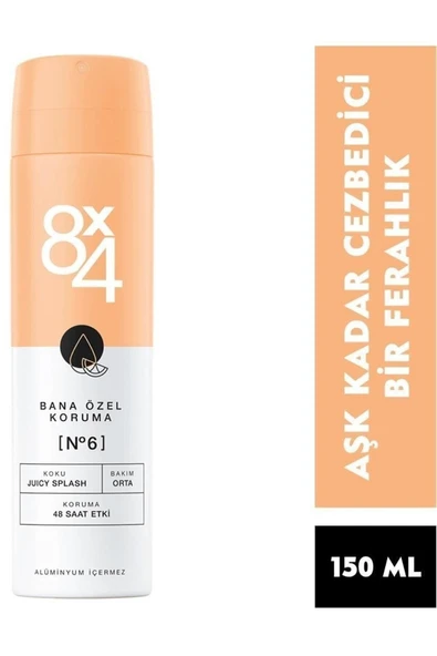 8x4 Deodorant 150ml Bana Özel Koruma No:6 Juıcy Splash ürün görseli 1