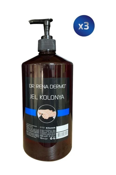 Dr.Rena Dr. Rena Dermo Jel Kolonya 1000 ml x3 Paket ürün görseli 1