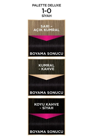 Palette 1-0 Siyah Saç Boyası 6281031271315 - Resim 8