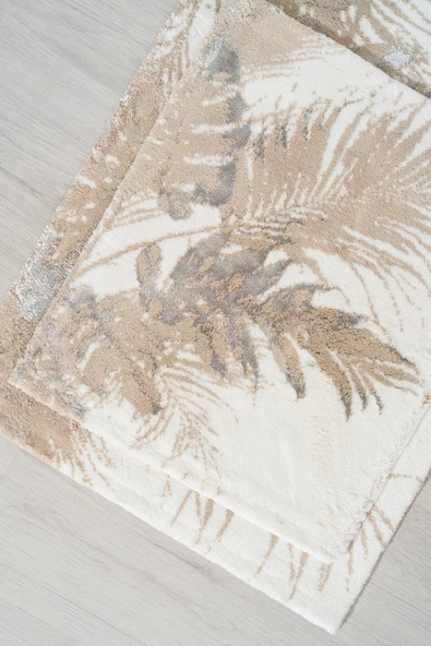 Felix Ekru 2'li Yıkanabilir Banyo & Klozet Paspas Takımı - Resim 3