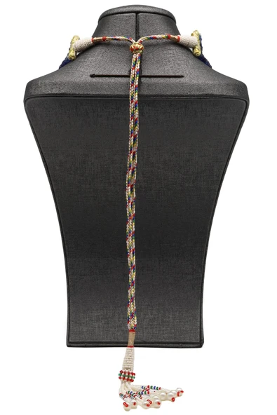 7 Sıralı Yakut-Safir-Zümrüt Multi Color Kolye - Resim 2