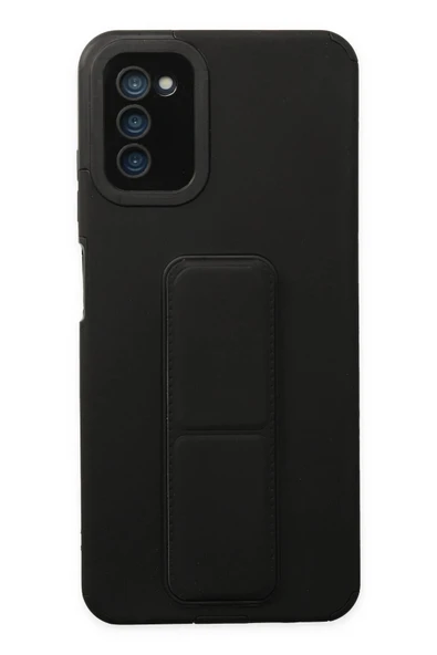 Akman Samsung Galaxy A03S Kılıf Mega Standlı Silikon - Siyah - ACL6208326-5248 ürün görseli 1