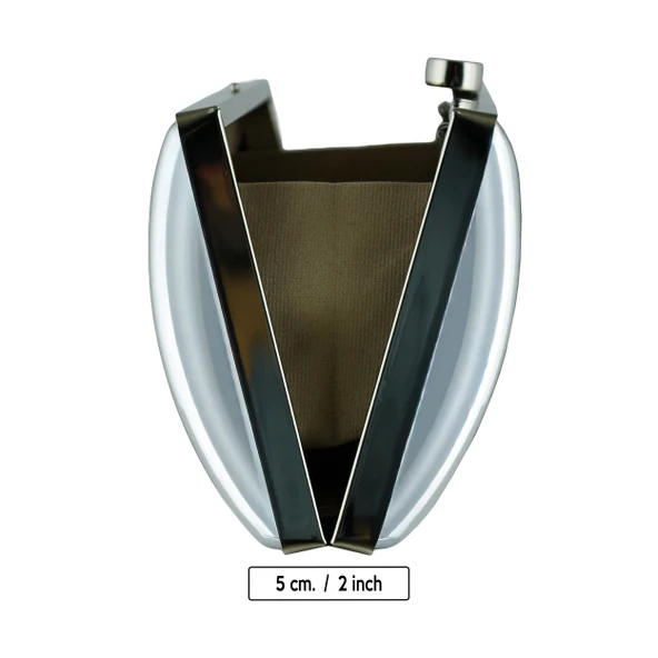 Erkan Saçmacı Gümüş Ayna Metal Saplı Zincirli Abiye El Çantası - Resim 6