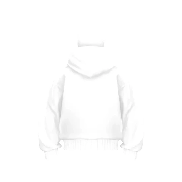 Samuray Ninja Çift Kapşonlu ZIP Fermuarlı Kanguru Çepli Tam Fermuarlı Hoodie Swetshirt - Beyaz - Resim 2