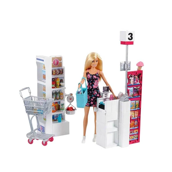 Barbie Süpermarkette Oyun Seti FRP01 - Resim 2