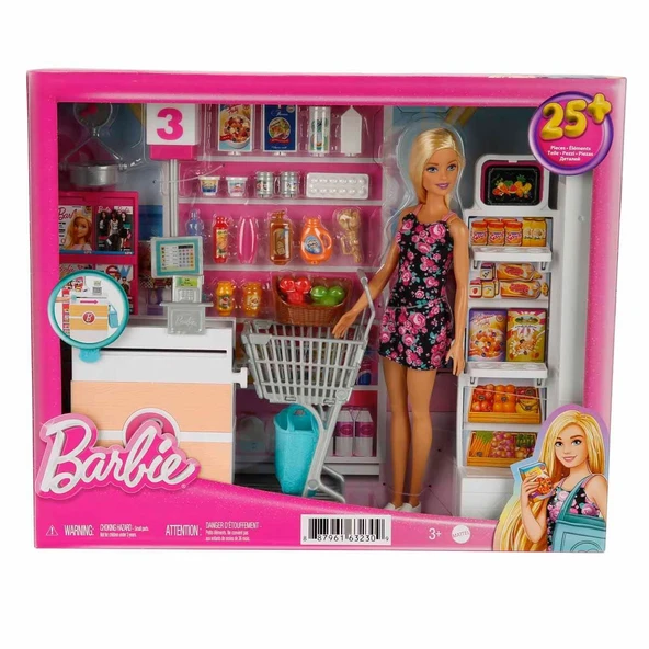 Barbie Süpermarkette Oyun Seti FRP01 - Resim 8